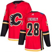 Wholesale Cheap Adidas Flames #28 Elias Lindholm Red Home Authentic Stitched Youth NHL Jersey