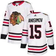 Wholesale Cheap Adidas Blackhawks #15 Artem Anisimov White Road Authentic Stitched NHL Jersey