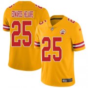Wholesale Cheap Nike Chiefs #25 Clyde Edwards-Helaire Gold Men's Stitched NFL Limited Inverted Legend Jersey
