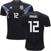 Wholesale Cheap Argentina #12 Nahuel Away Kid Soccer Country Jersey