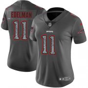 Wholesale Cheap Nike Patriots #11 Julian Edelman Gray Static Women's Stitched NFL Vapor Untouchable Limited Jersey
