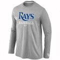 Wholesale Cheap Tampa Bay Rays Long Sleeve MLB T-Shirt Grey