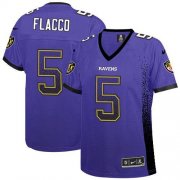 Wholesale Cheap Nike Ravens #5 Joe Flacco Purple Team Color Women's Stitched NFL Elite Drift Fashion Jersey