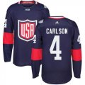 Wholesale Cheap Team USA #4 John Carlson Navy Blue 2016 World Cup Stitched NHL Jersey