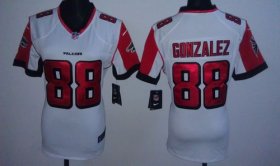 Wholesale Cheap Nike Falcons #88 Tony Gonzalez White Women\'s Stitched NFL Elite Jersey