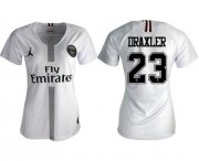 Wholesale Cheap Women's Jordan Paris Saint-Germain #23 Draxler Away Soccer Club Jersey
