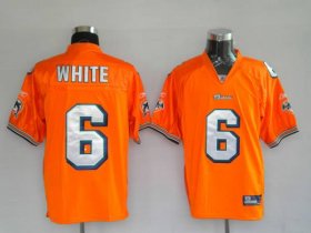 Wholesale Cheap Dolphins Pat White #6 Orange Stitched NFL Jersey