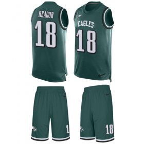 Wholesale Cheap Nike Eagles #18 Jalen Reagor Green Team Color Men\'s Stitched NFL Limited Tank Top Suit Jersey