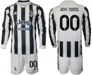 Wholesale Cheap Men 2021-2022 Club Juventus home white Long Sleeve customized Adidas Soccer Jersey