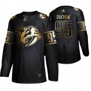 Wholesale Cheap Adidas Predators #95 Matt Duchene Men's 2019 Black Golden Edition Authentic Stitched NHL Jersey