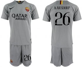 Wholesale Cheap Roma #26 Karsdorp Away Soccer Club Jersey