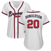 Wholesale Cheap Braves #20 Josh Donaldson White Home Women's Stitched MLB Jersey