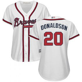 Wholesale Cheap Braves #20 Josh Donaldson White Home Women\'s Stitched MLB Jersey