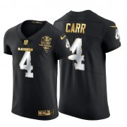 Wholesale Cheap Las Vegas Raiders #4 Derek Carr Men's Nike Black Edition Vapor Untouchable Elite NFL Jersey