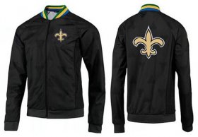Wholesale Cheap NFL New Orleans Saints Team Logo Jacket Black_4