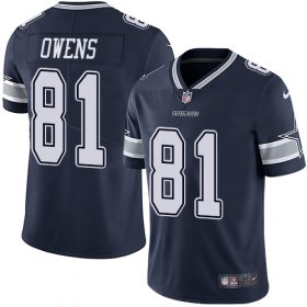 Wholesale Cheap Nike Cowboys #81 Terrell Owens Navy Blue Team Color Men\'s Stitched NFL Vapor Untouchable Limited Jersey
