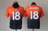 Wholesale Cheap Nike Broncos #18 Peyton Manning Orange/Navy Blue Men's Stitched NFL Elite Fadeaway Fashion Jersey