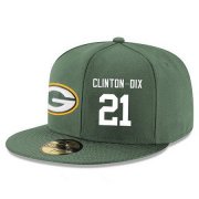 Wholesale Cheap Green Bay Packers #21 Ha Ha Clinton-Dix Snapback Cap NFL Player Green with White Number Stitched Hat