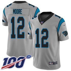 Wholesale Cheap Nike Panthers #12 DJ Moore Silver Men\'s Stitched NFL Limited Inverted Legend 100th Season Jersey