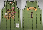 Cheap Men's Toronto Raptors #1 Tracy McGrady Green 1998-99 Throwback Stitched Jersey