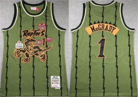 Cheap Men\'s Toronto Raptors #1 Tracy McGrady Green 1998-99 Throwback Stitched Jersey