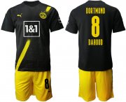 Wholesale Cheap Men 2020-2021 club Dortmund away 8 black Soccer Jerseys