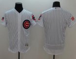 Wholesale Cheap Cubs Blank White Fashion Stars & Stripes Flexbase Authentic Stitched MLB Jersey