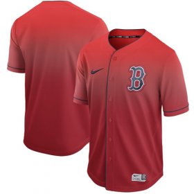 Wholesale Cheap Nike Red Sox Blank Red Fade Authentic Stitched MLB Jersey