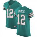 Wholesale Cheap Nike Dolphins #12 Bob Griese Aqua Green Alternate Men's Stitched NFL Vapor Untouchable Elite Jersey