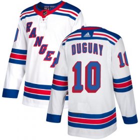 Wholesale Cheap Adidas Rangers #10 Ron Duguay White Away Authentic Stitched NHL Jersey