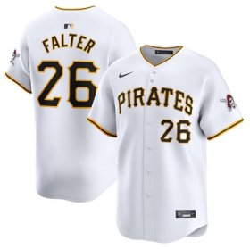 Cheap Men\'s Pittsburgh Pirates #26 Bailey Falter White Home Limited Baseball Stitched Jersey