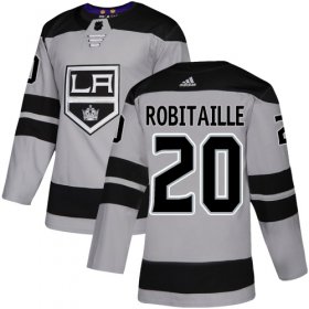 Wholesale Cheap Adidas Kings #20 Luc Robitaille Gray Alternate Authentic Stitched NHL Jersey