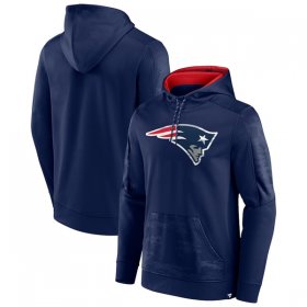 Wholesale Cheap Men\'s New England Patriots Navy On The Ball Pullover Hoodie