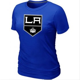 Wholesale Cheap Women\'s Los Angeles Kings Big & Tall Logo Blue NHL T-Shirt