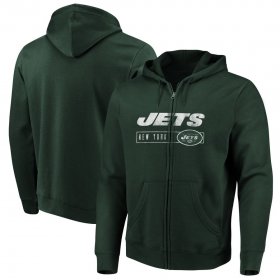 Wholesale Cheap New York Jets Majestic Hyper Stack Full-Zip Hoodie Green