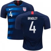 Wholesale Cheap USA #4 Bradley Away Kid Soccer Country Jersey