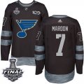 Wholesale Cheap Adidas Blues #7 Patrick Maroon Black 1917-2017 100th Anniversary 2019 Stanley Cup Final Stitched NHL Jersey