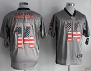 Wholesale Cheap Nike Bengals #14 Andy Dalton Grey Men's Stitched NFL Elite USA Flag Fashion Jersey