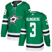 Wholesale Cheap Adidas Stars #3 John Klingberg Green Home Authentic Youth Stitched NHL Jersey