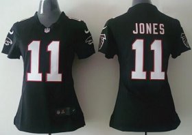 Wholesale Cheap Nike Falcons #11 Julio Jones Black Alternate Women\'s Stitched NFL Elite Jersey