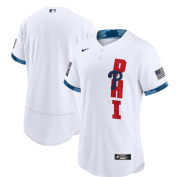 Wholesale Cheap Men's Philadelphia Phillies Blank 2021 White All-Star Flex Base Stitched MLB Jersey