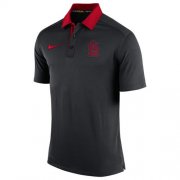 Wholesale Cheap Men's St. Louis Cardinals Nike Anthracite Authentic Collection Dri-FIT Elite Polo