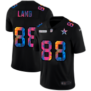 Cheap Dallas Cowboys #88 CeeDee Lamb Men's Nike Multi-Color Black 2020 NFL Crucial Catch Vapor Untouchable Limited Jersey