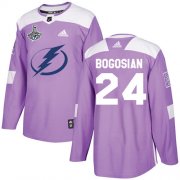 Cheap Adidas Lightning #24 Zach Bogosian Purple Authentic Fights Cancer Youth 2020 Stanley Cup Champions Stitched NHL Jersey