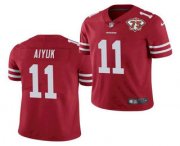 Wholesale Cheap Men's San Francisco 49ers #11 Brandon Aiyuk Red 2021 75th Anniversary Vapor Untouchable Limited Stitched NFL Jersey