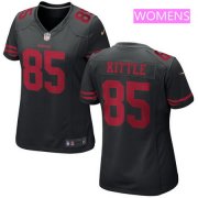 Women San Francisco 49ers #85 George Kittle Black Vapor Untouchable Limited Jersey