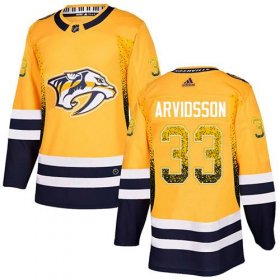 Wholesale Cheap Adidas Predators #33 Viktor Arvidsson Yellow Home Authentic Drift Fashion Stitched NHL Jersey