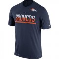 Wholesale Cheap Men's Denver Broncos Nike Practice Legend Performance T-Shirt Navy