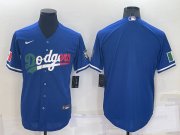 Wholesale Cheap Men's Los Angeles Dodgers Blank Royal Cool Base Stitched Baseball Jersey