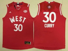Wholesale Cheap 2015-16 NBA Western All-Stars Men\'s #30 Stephen Curry Revolution 30 Swingman Red Jersey